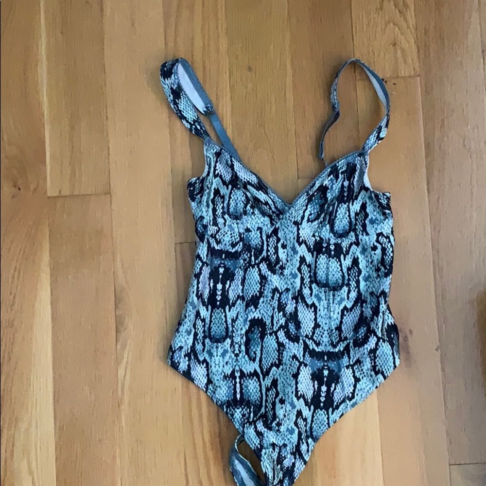 Out From Under Urban Outfitters Snakeskin Bodysuit